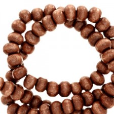 Wooden beads round 4mm Almond brown